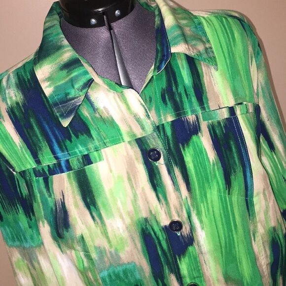 N Touch Button Up Blouse Size med - Picture 1 of 6
